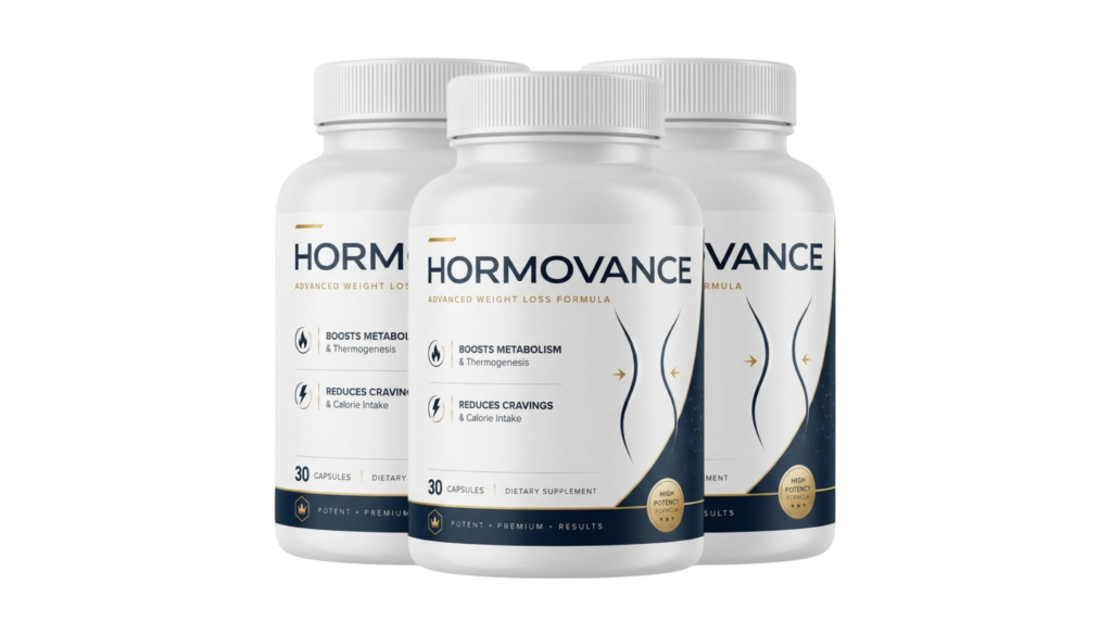 Hormovance dietary supplement bottle for women's wellness support"